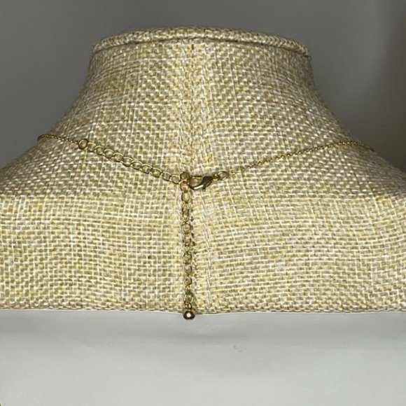 14K Gold Plated Small Letter 'A' Pendant Clasp Necklace - Picture 2 of 4